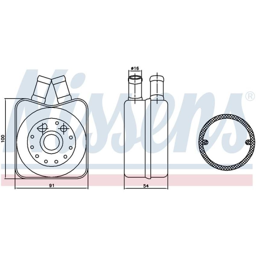 NISSENS 90606 Engine Oil Cooler