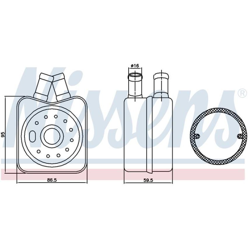 NISSENS 90608 Engine Oil Cooler