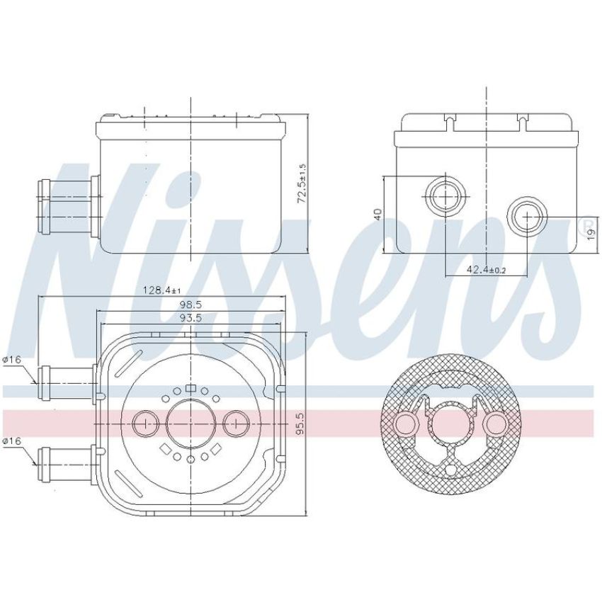 NISSENS 90652 Engine Oil Cooler
