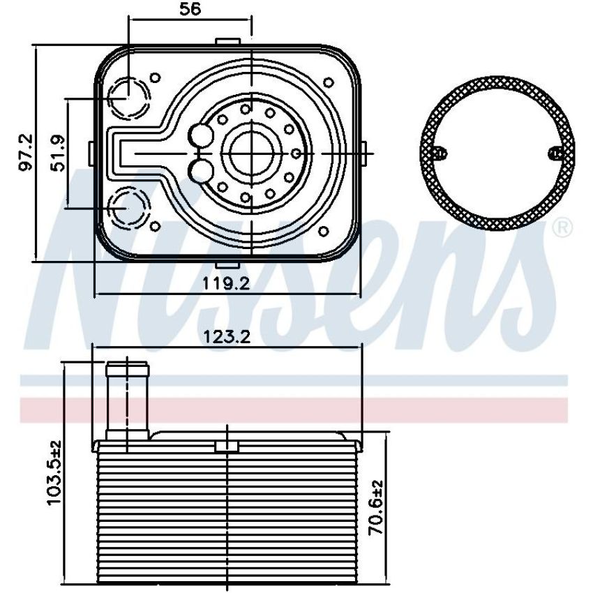 NISSENS 90655 Engine Oil Cooler