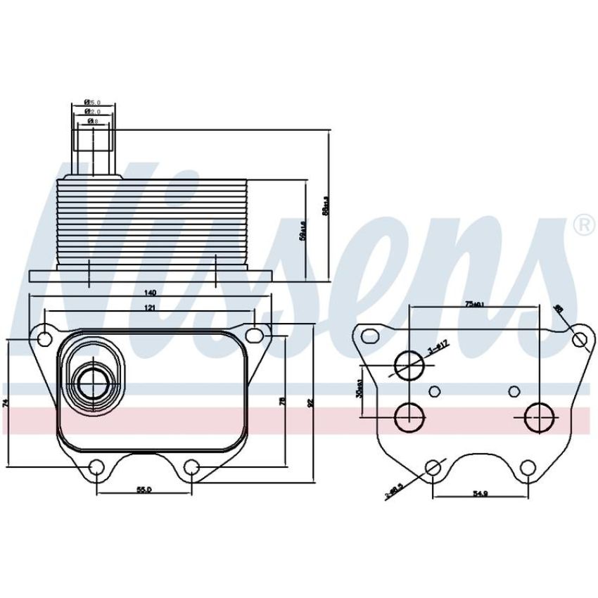 NISSENS 90659 Engine Oil Cooler
