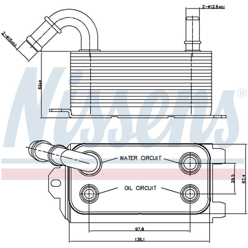 NISSENS 90661 Automatic Transmission Oil Cooler