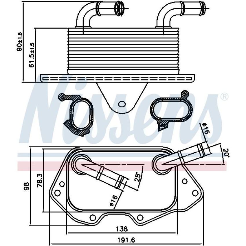 NISSENS 90662 Engine Oil Cooler