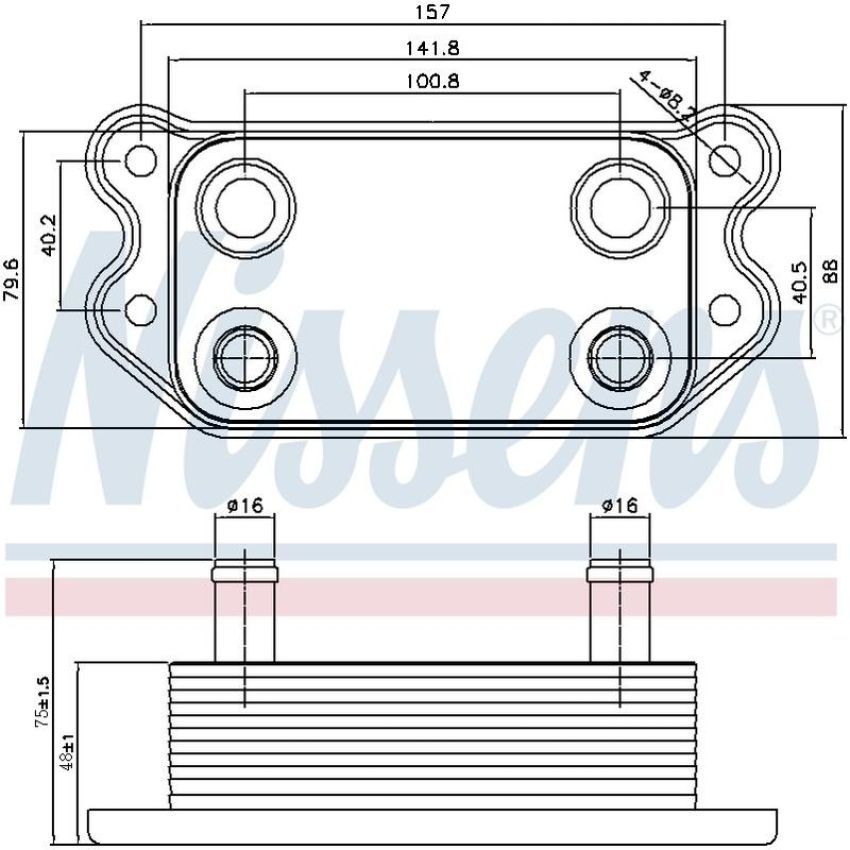 NISSENS 90676 Engine Oil Cooler