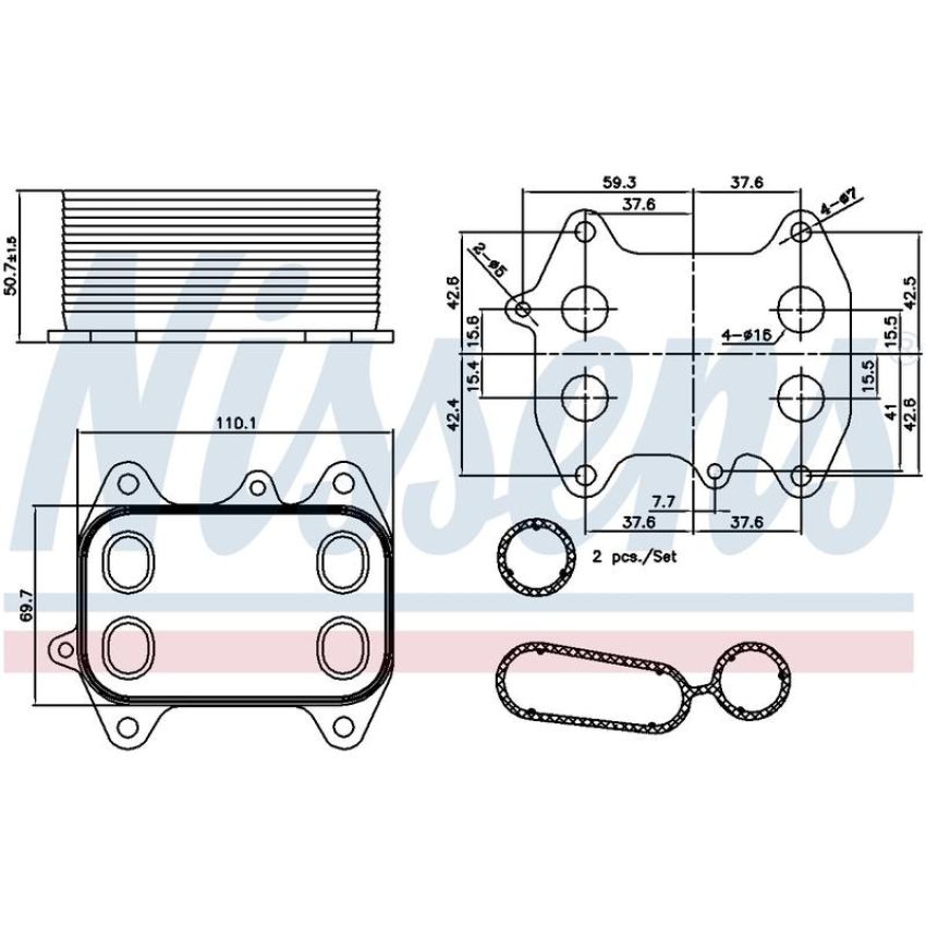 NISSENS 90681 Engine Oil Cooler