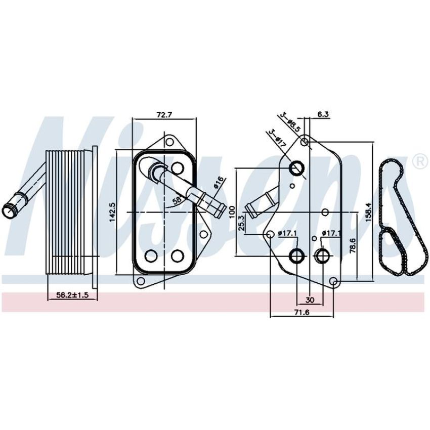 NISSENS 90689 Engine Oil Cooler
