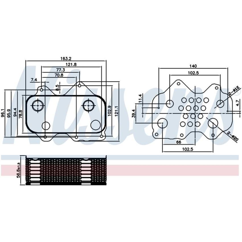 NISSENS 90712 Engine Oil Cooler