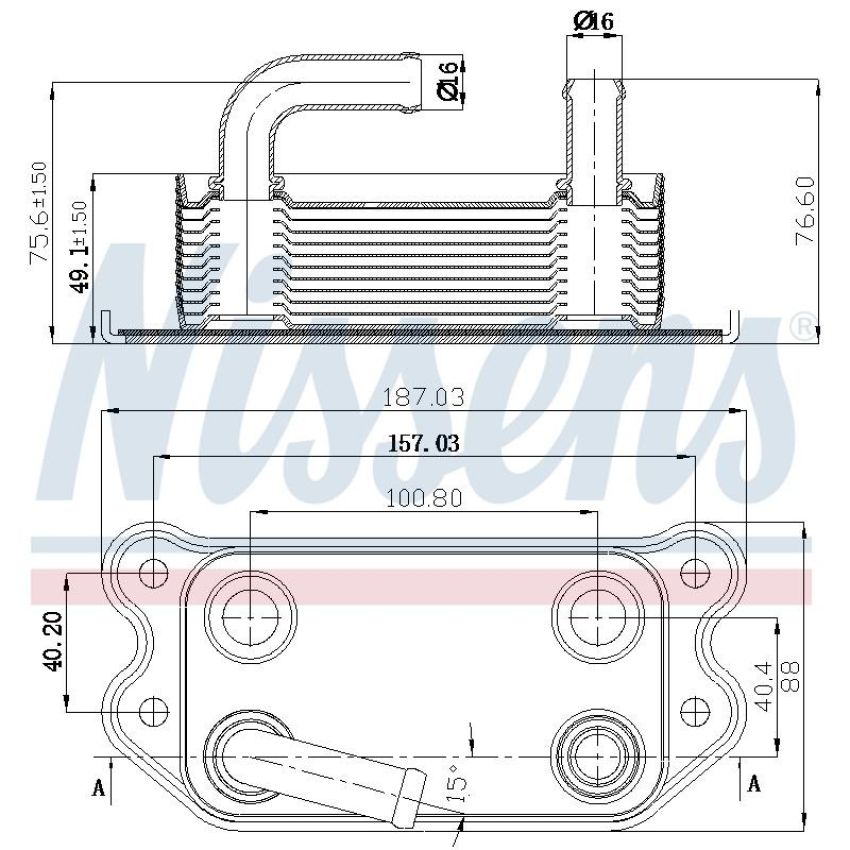 NISSENS 90714 Engine Oil Cooler