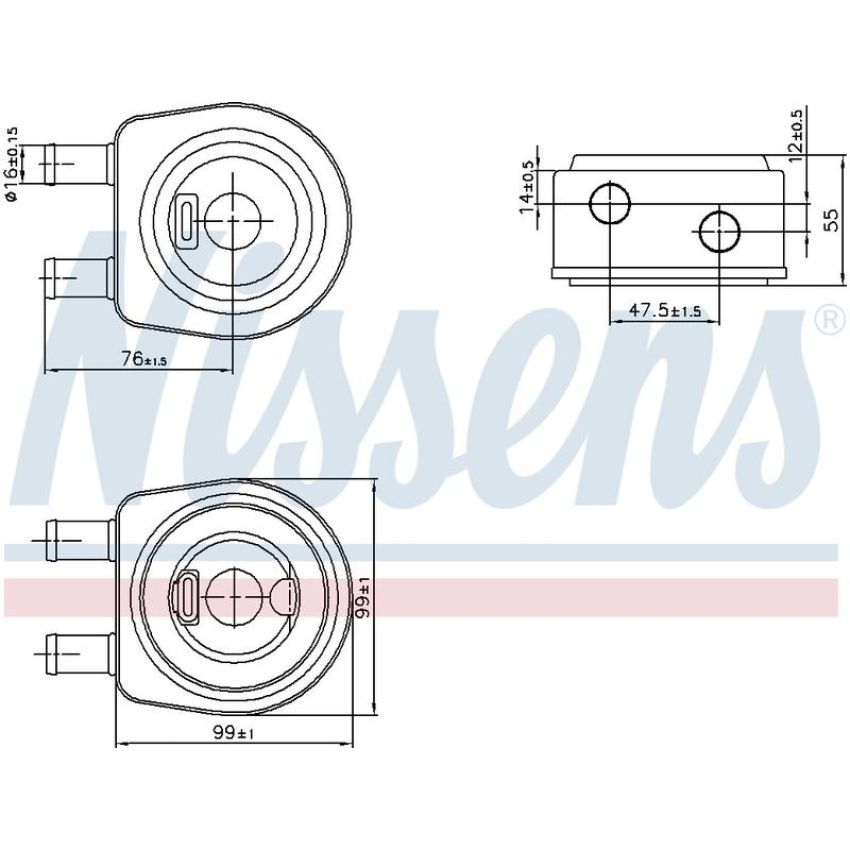 NISSENS 90850 Engine Oil Cooler