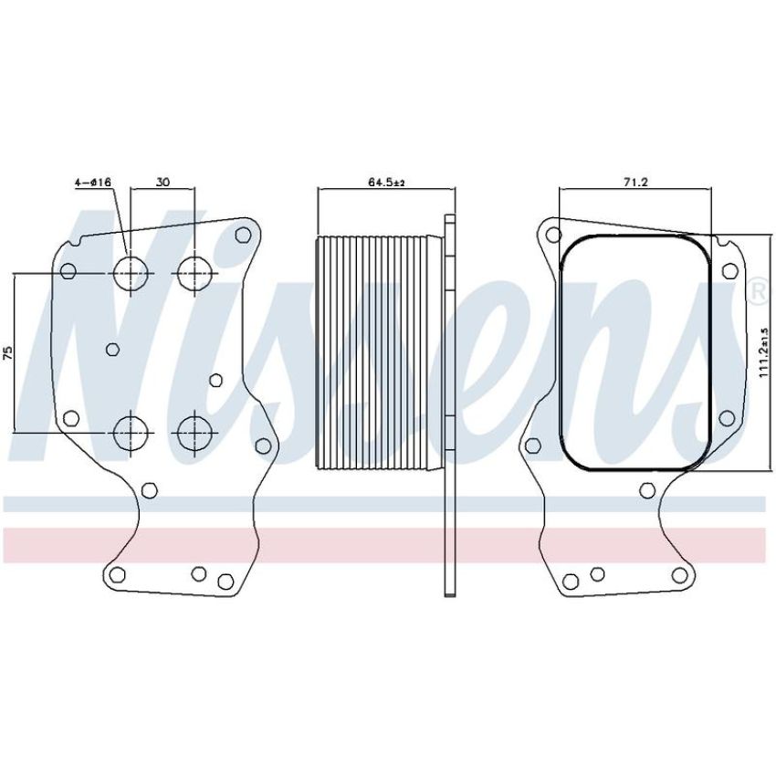 NISSENS 90851 Engine Oil Cooler