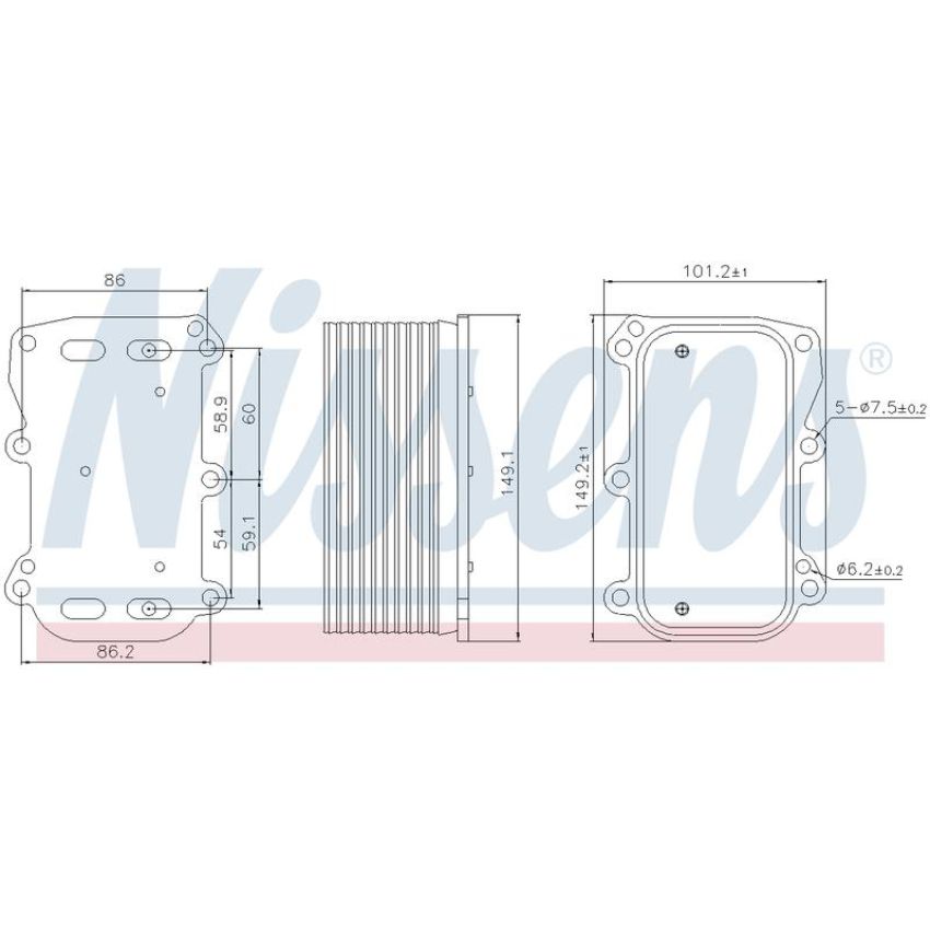 NISSENS 90876 Engine Oil Cooler