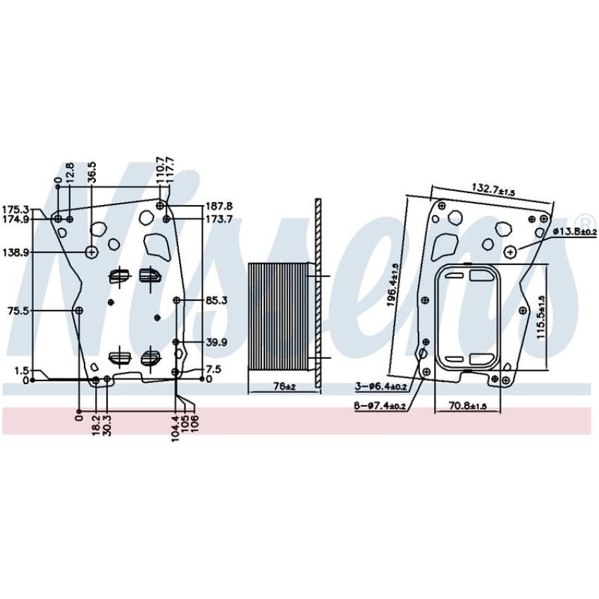 NISSENS 90902 Engine Oil Cooler