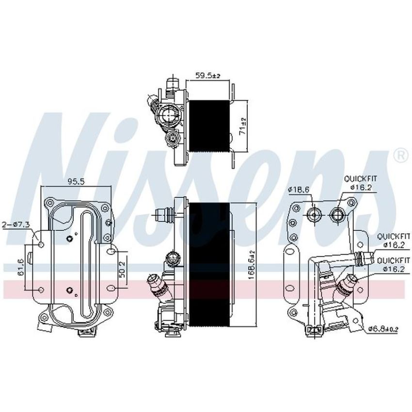 NISSENS 90936 Automatic Transmission Oil Cooler