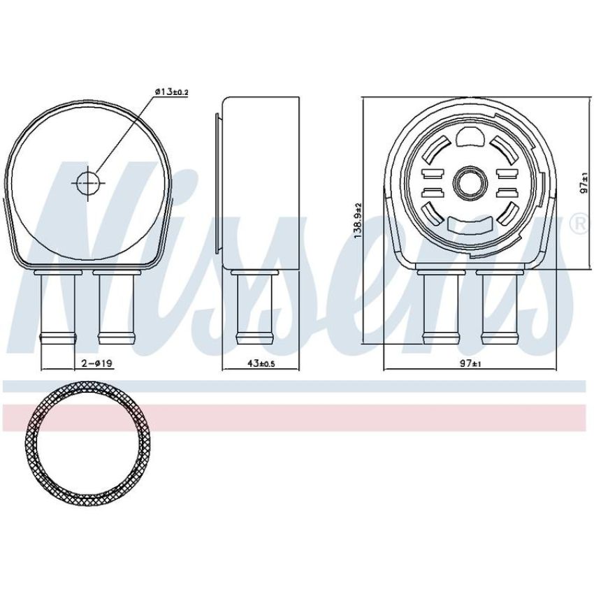 NISSENS 90946 Engine Oil Cooler
