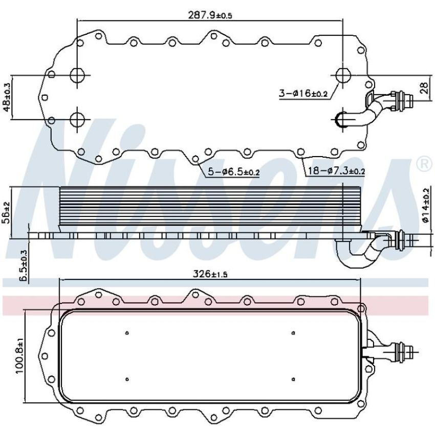 NISSENS 90947 Engine Oil Cooler