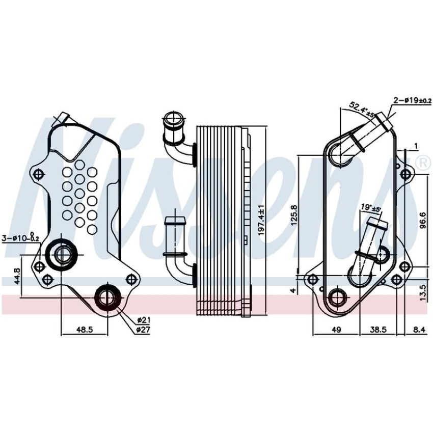 NISSENS 91126 Engine Oil Cooler