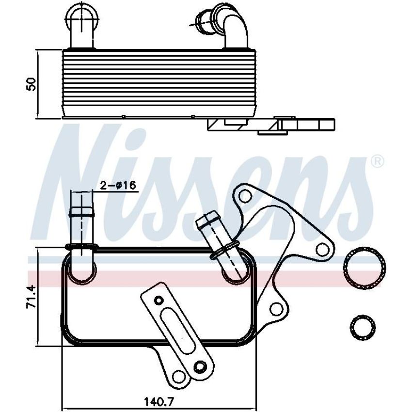 NISSENS 91129 Automatic Transmission Oil Cooler