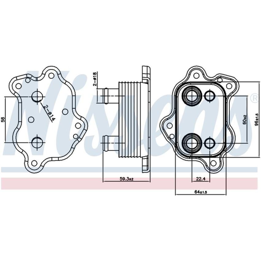 NISSENS 91150 Engine Oil Cooler