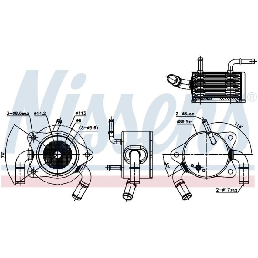 NISSENS 91180 Automatic Transmission Oil Cooler