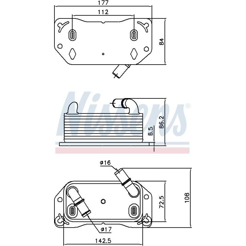 NISSENS 91189 Engine Oil Cooler