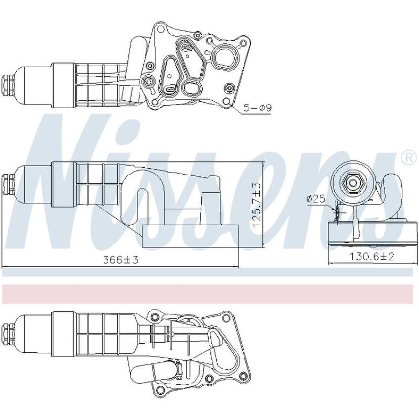 NISSENS 91197 Engine Oil Cooler