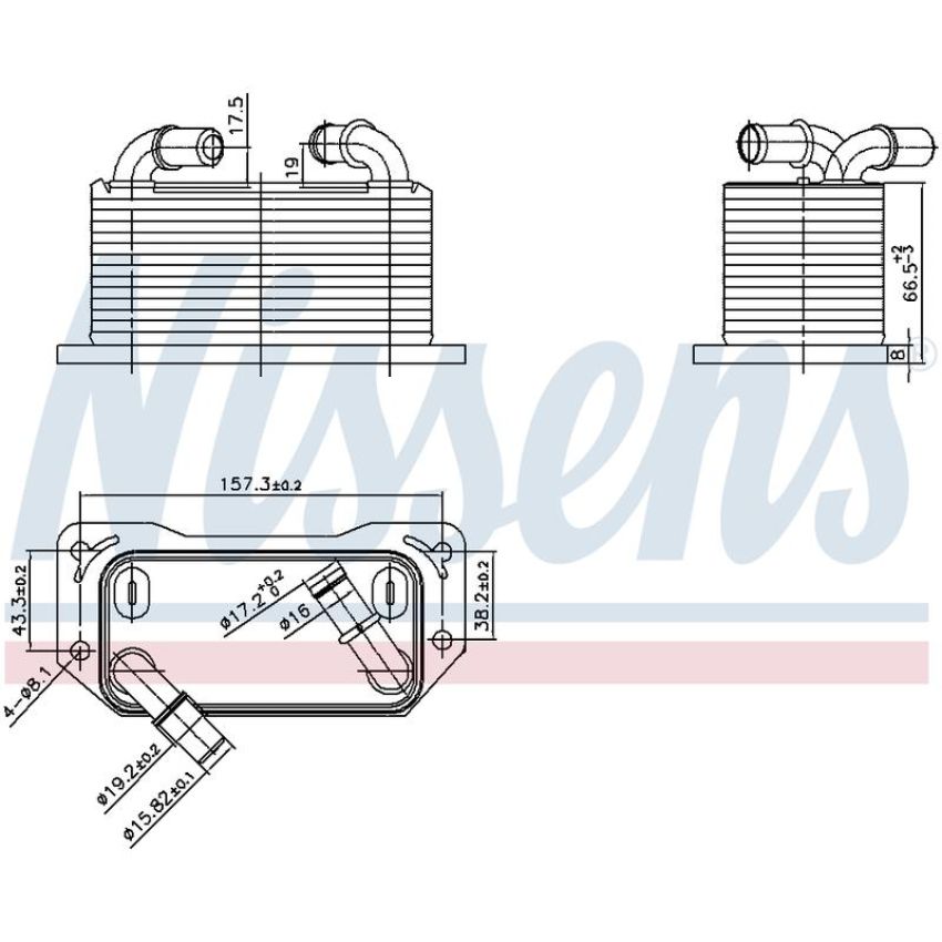 NISSENS 91237 Engine Oil Cooler
