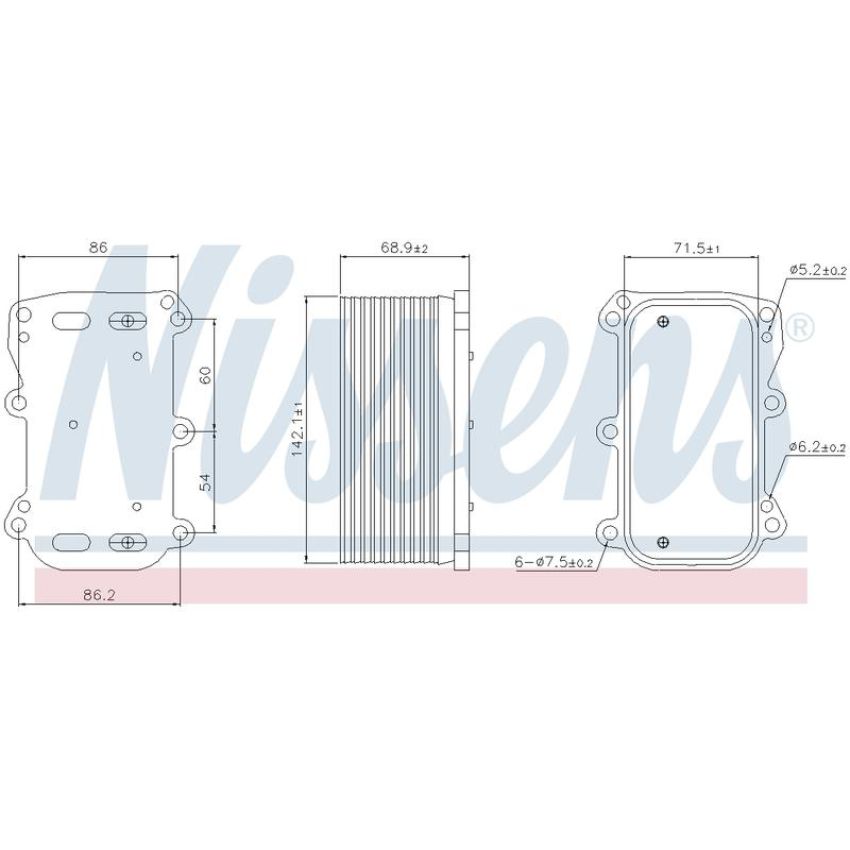 NISSENS 91253 Engine Oil Cooler