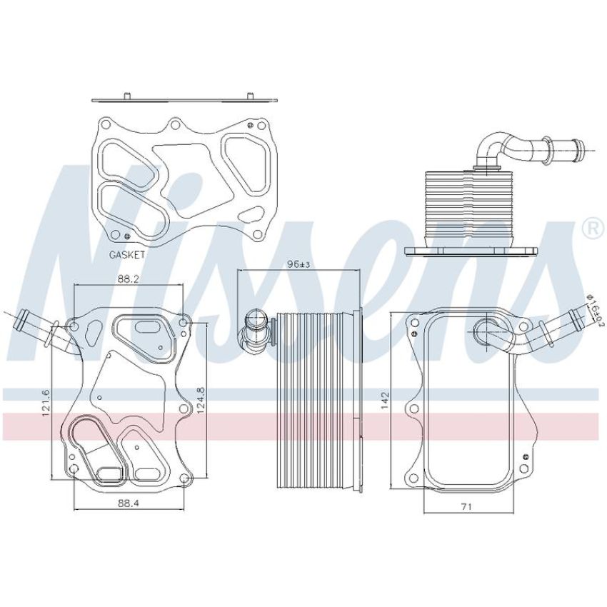 NISSENS 91270 Engine Oil Cooler