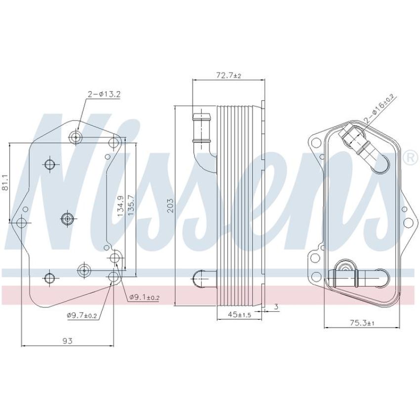 NISSENS 91281 Automatic Transmission Oil Cooler