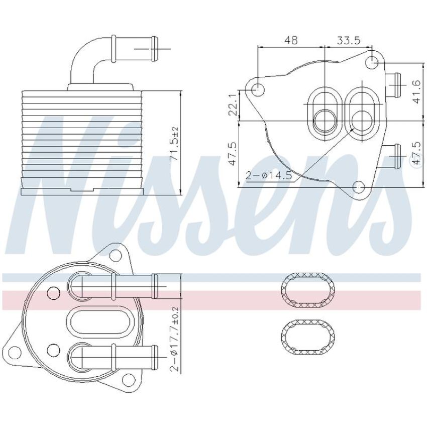 NISSENS 91286 Automatic Transmission Oil Cooler