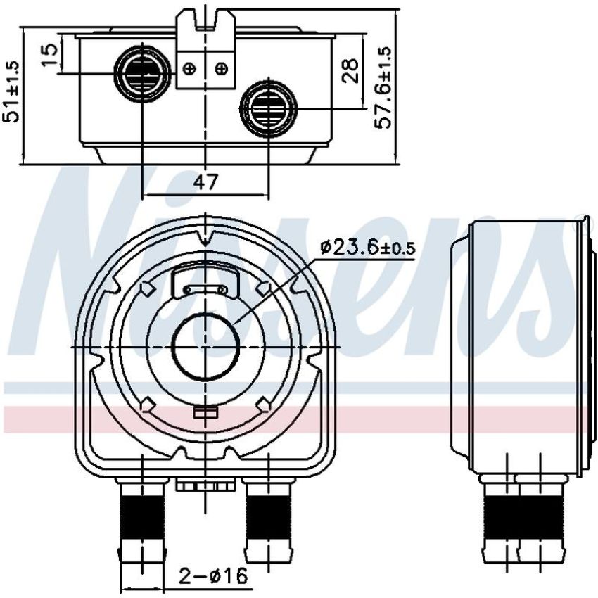 NISSENS 91295 Engine Oil Cooler