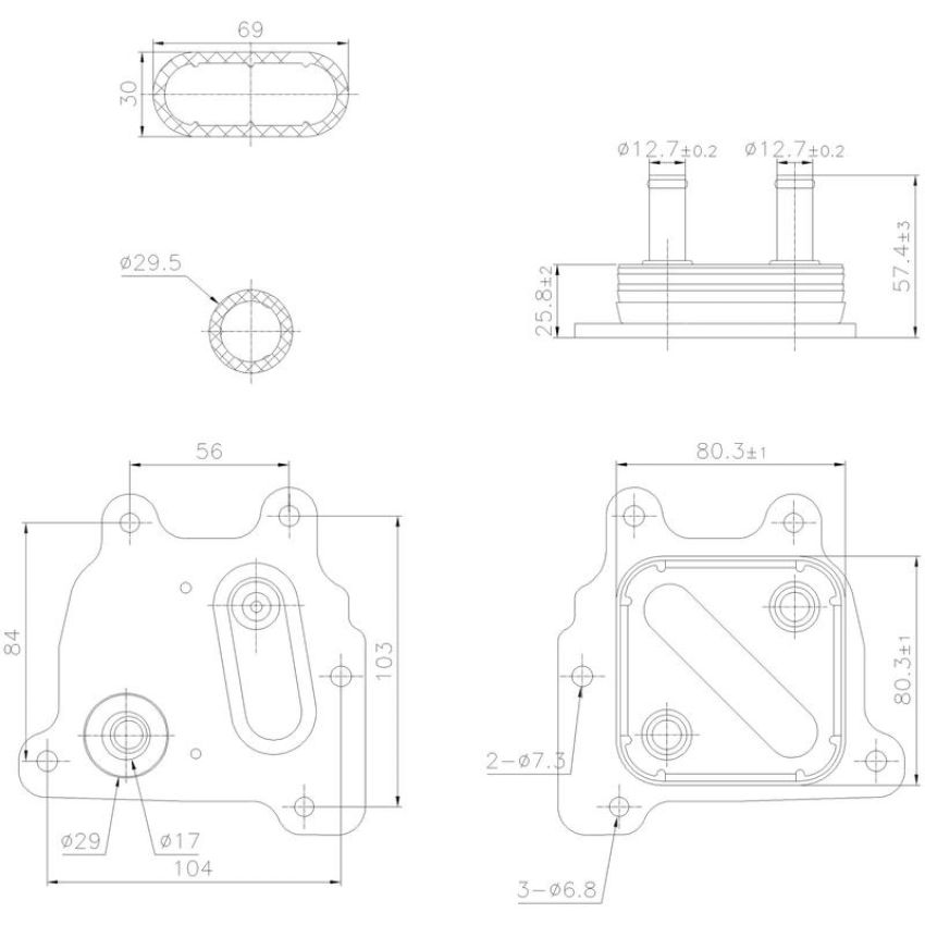 NISSENS 91374 Engine Oil Cooler
