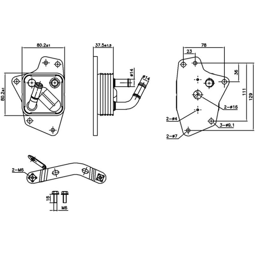 NISSENS 91444 Engine Oil Cooler