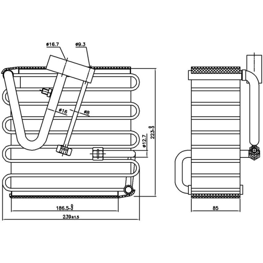 NISSENS 92022 Air Conditioning Evaporator Core