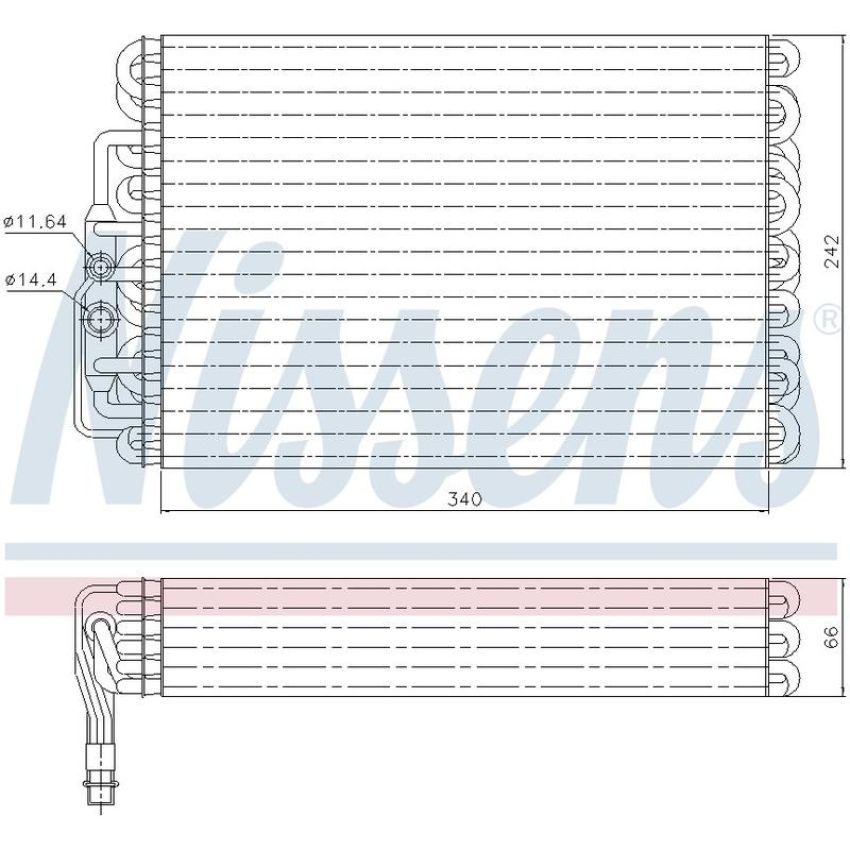 NISSENS 92063 Air Conditioning Evaporator Core
