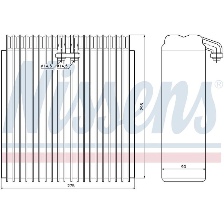 NISSENS 92107 Air Conditioning Evaporator Core