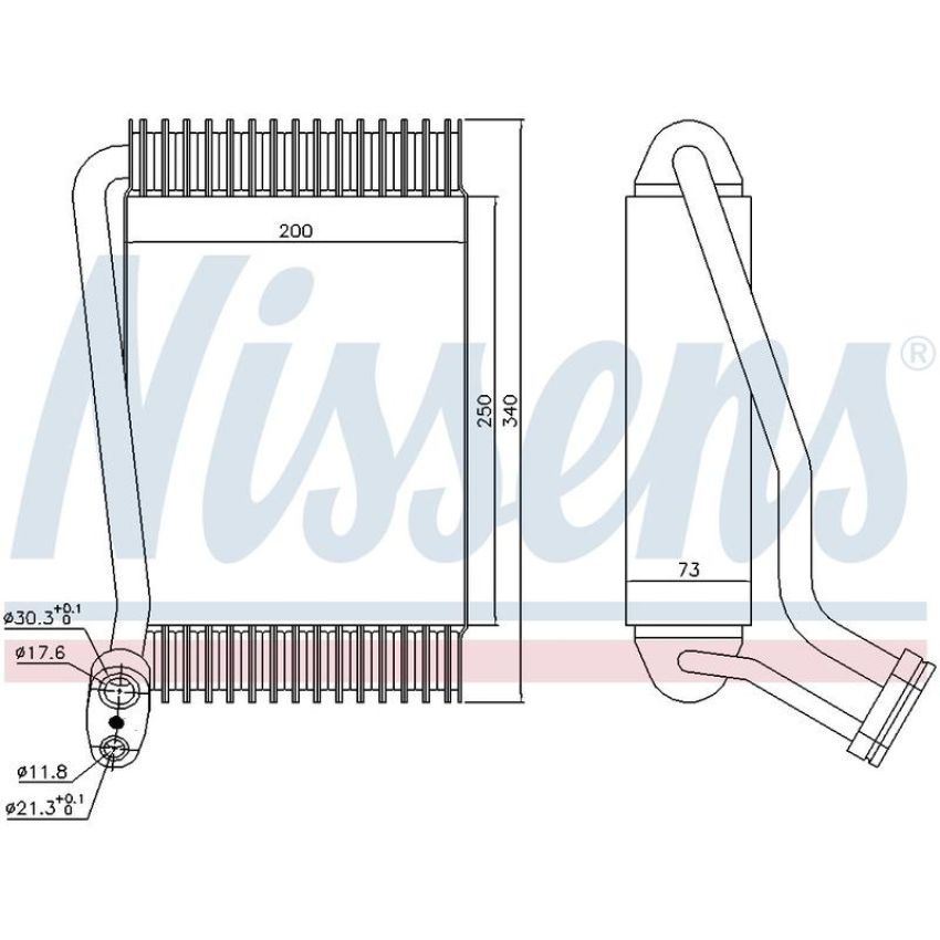 NISSENS 92143 Air Conditioning Evaporator Core