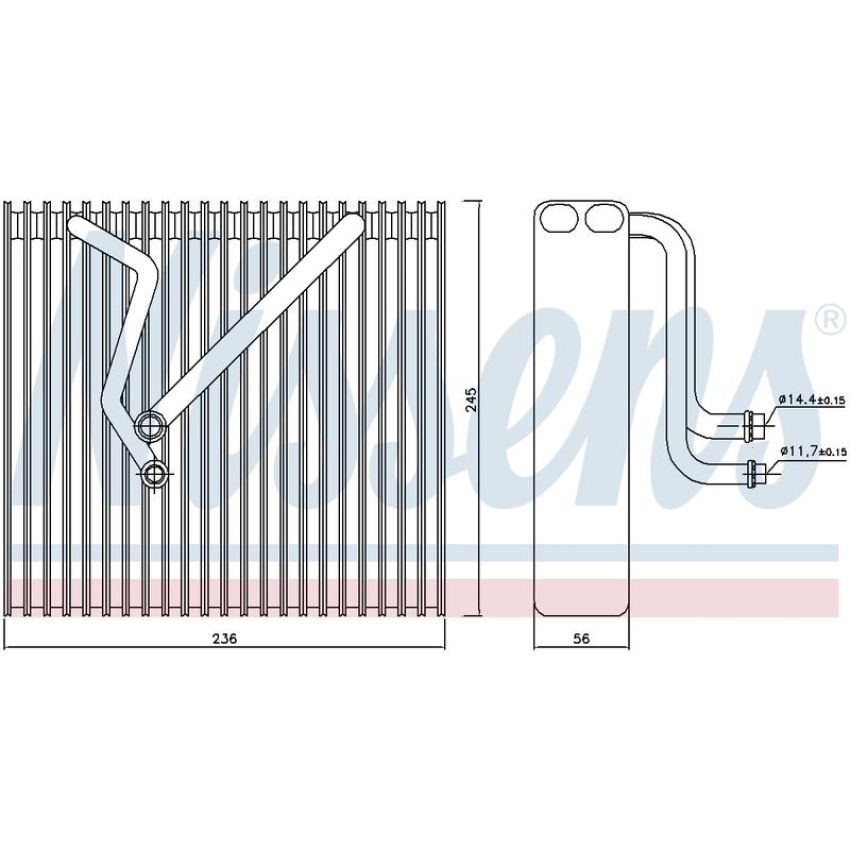 NISSENS 92163 Air Conditioning Evaporator Core