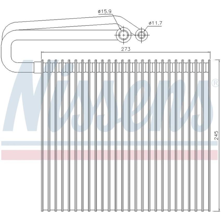NISSENS 92165 Air Conditioning Evaporator Core
