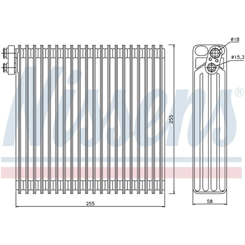 NISSENS 92213 Air Conditioning Evaporator Core