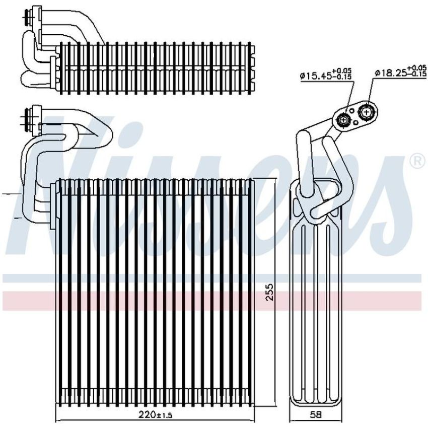 NISSENS 92214 Air Conditioning Evaporator Core