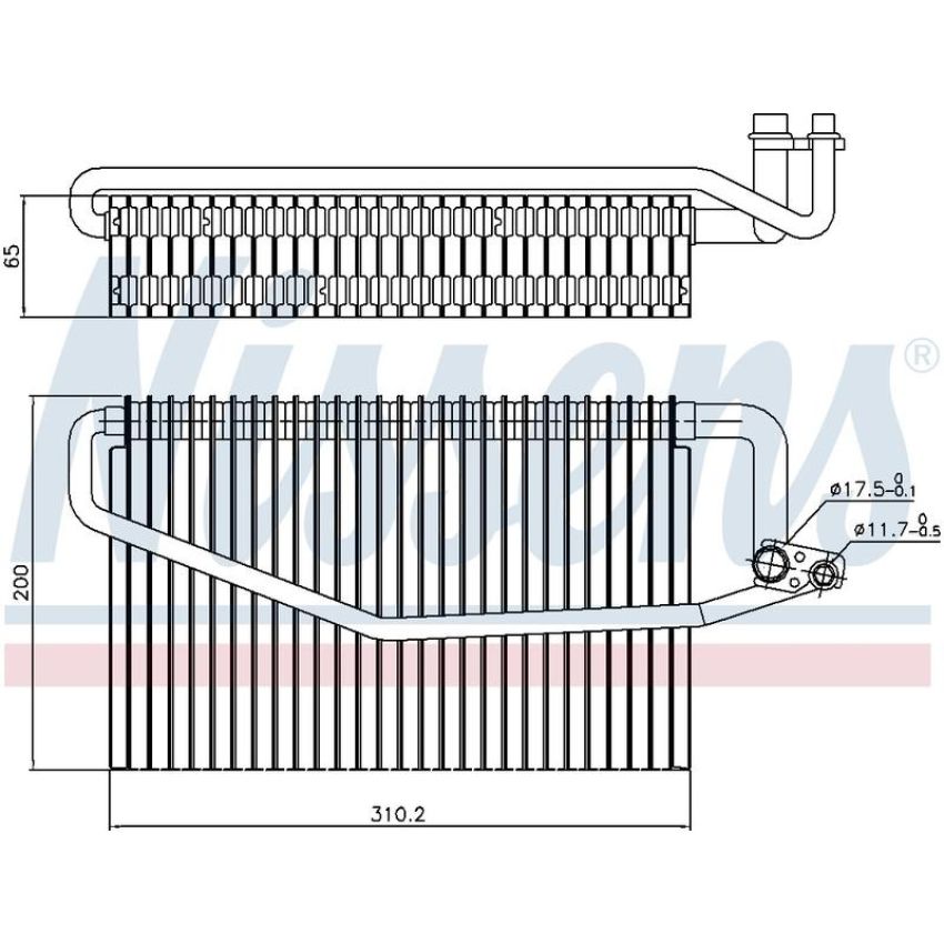 NISSENS 92245 Air Conditioning Evaporator Core