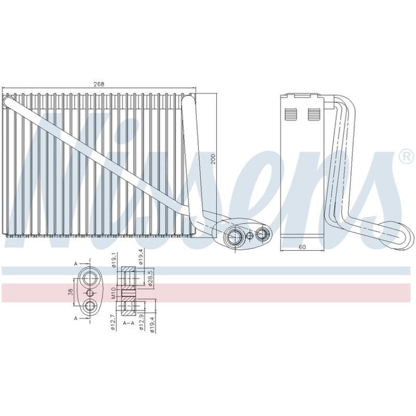 NISSENS 92272 Air Conditioning Evaporator Core