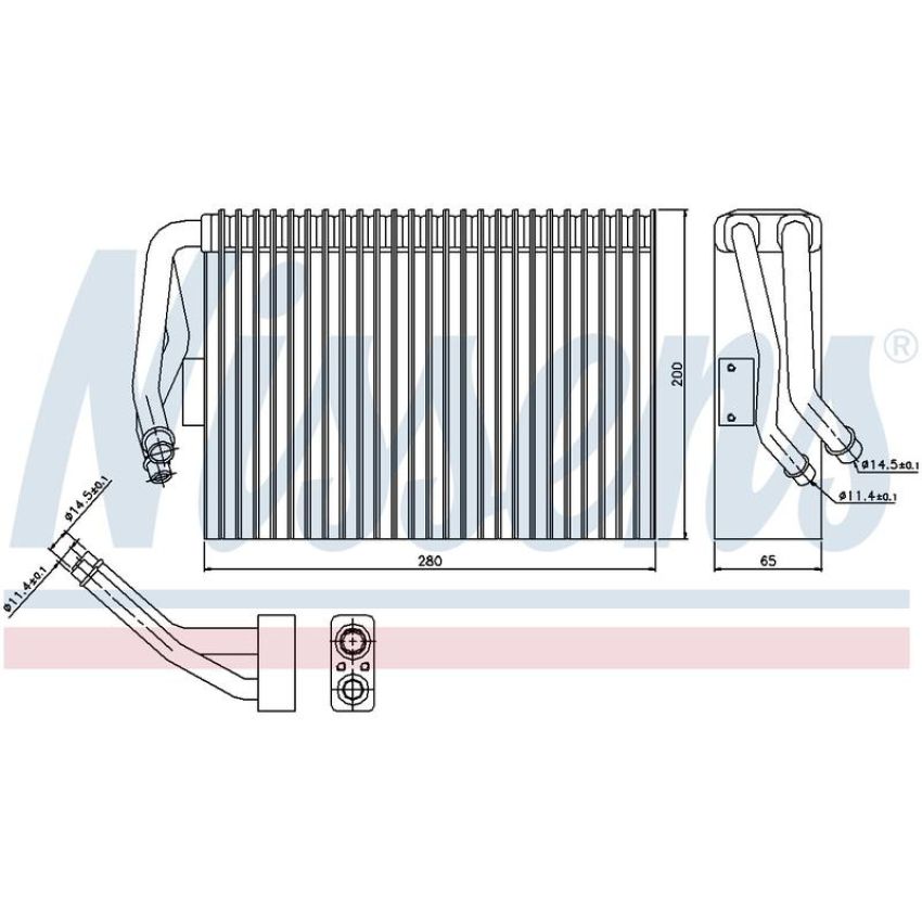 NISSENS 92295 Air Conditioning Evaporator Core