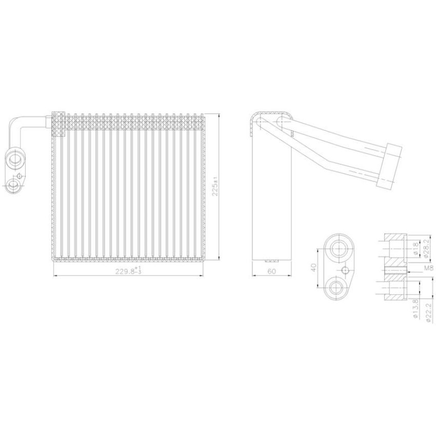 NISSENS 92297 Air Conditioning Evaporator Core