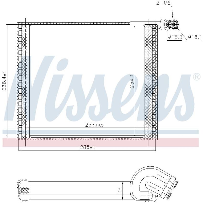 NISSENS 92338 Air Conditioning Evaporator Core