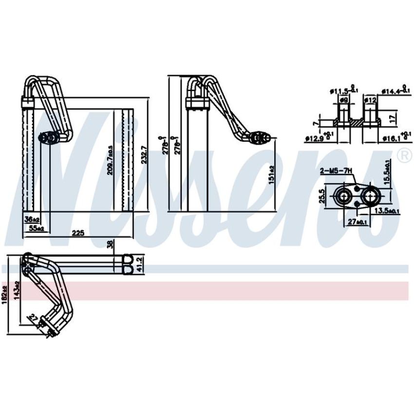 NISSENS 92354 Air Conditioning Evaporator Core