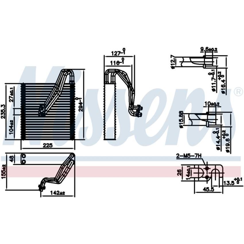 NISSENS 92363 Air Conditioning Evaporator Core