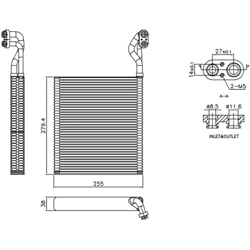 NISSENS 92413 Air Conditioning Evaporator Core