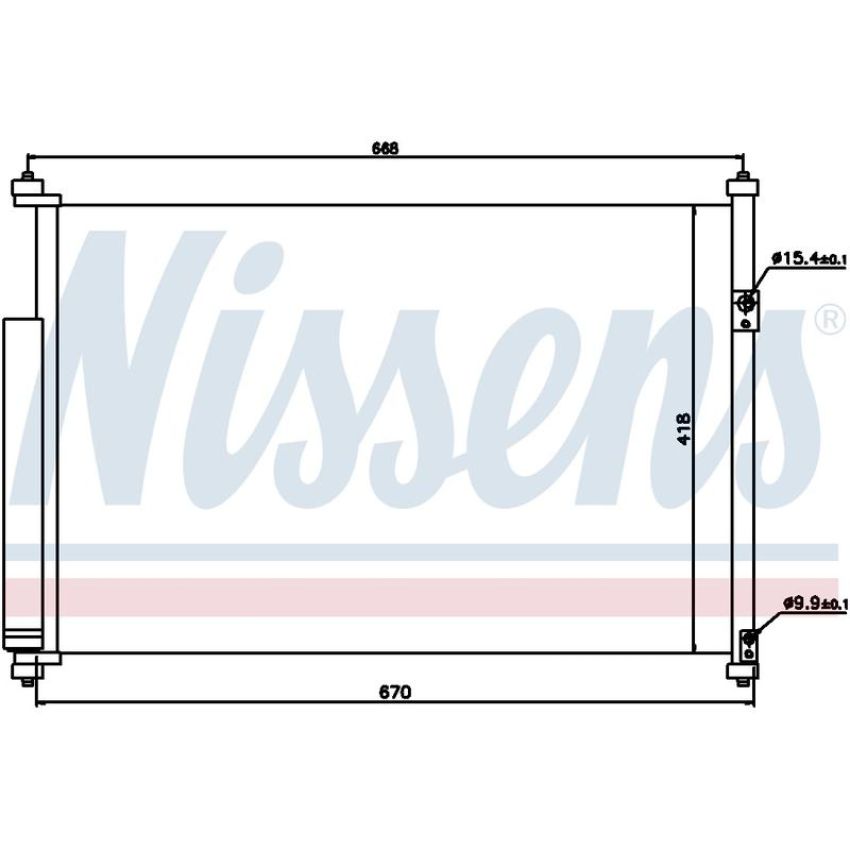 NISSENS 940012 Air Conditioning Condenser/Receiver Drier Assembly
